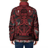 Aotearoa Iwi Ngati Toa Padded Jacket Maori Wharenui House Tribal Pattern LT9 - Polynesian Pride