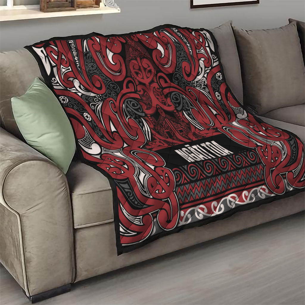 Aotearoa Iwi Ngati Toa Quilt Maori Wharenui House Tribal Pattern LT9 - Polynesian Pride