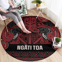Aotearoa Iwi Ngati Toa Round Carpet Maori Wharenui House Tribal Pattern LT9 - Polynesian Pride