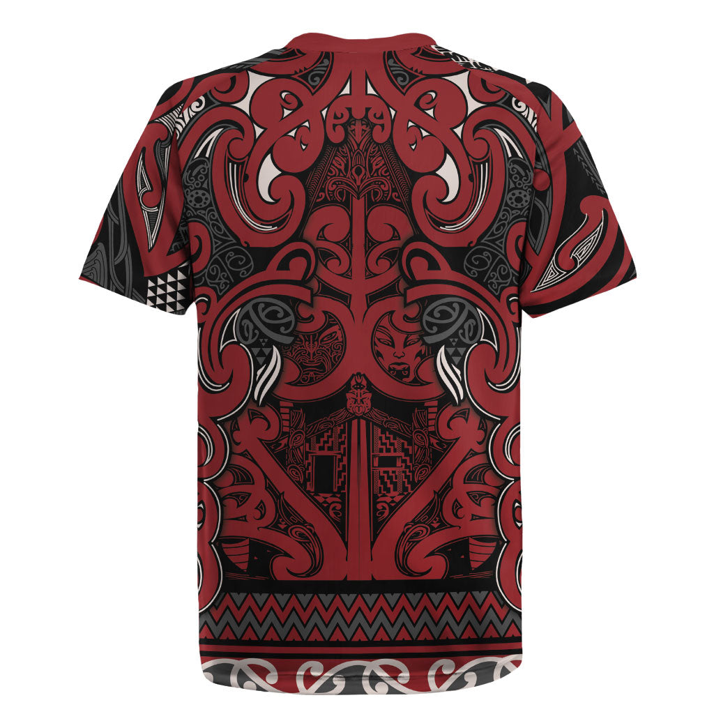 Aotearoa Iwi Ngati Toa Rugby Jersey Maori Wharenui House Tribal Pattern LT9 - Polynesian Pride