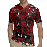 Aotearoa Iwi Ngati Toa Rugby Jersey Maori Wharenui House Tribal Pattern LT9 - Polynesian Pride