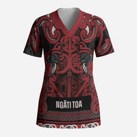 Aotearoa Iwi Ngati Toa Scrub Top Maori Wharenui House Tribal Pattern