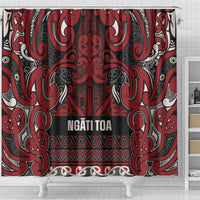 Aotearoa Iwi Ngati Toa Shower Curtain Maori Wharenui House Tribal Pattern LT9 - Polynesian Pride