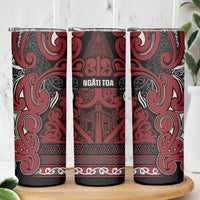 Aotearoa Iwi Ngati Toa Skinny Tumbler Maori Wharenui House Tribal Pattern LT9 - Polynesian Pride