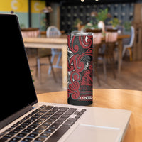 Aotearoa Iwi Ngati Toa Skinny Tumbler Maori Wharenui House Tribal Pattern LT9 - Polynesian Pride