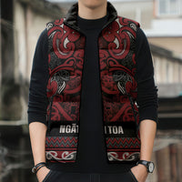 Aotearoa Iwi Ngati Toa Sleeveless Puffer Jacket Maori Wharenui House Tribal Pattern LT9 - Polynesian Pride