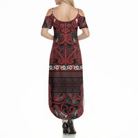 Aotearoa Iwi Ngati Toa Summer Maxi Dress Maori Wharenui House Tribal Pattern LT9 - Polynesian Pride