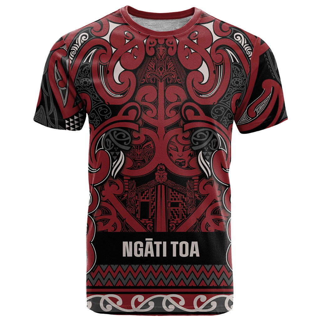Aotearoa Iwi Ngati Toa T Shirt Maori Wharenui House Tribal Pattern