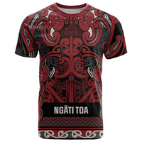 Aotearoa Iwi Ngati Toa T Shirt Maori Wharenui House Tribal Pattern