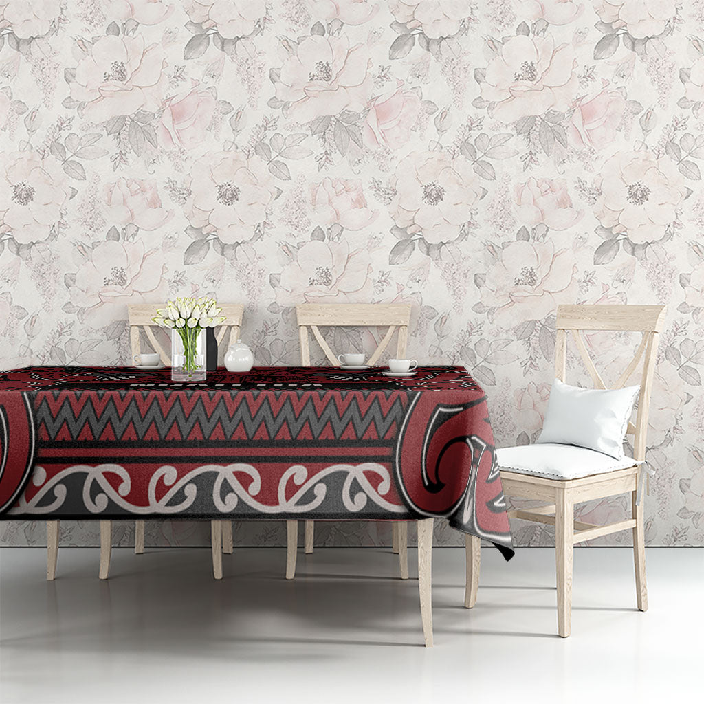 Aotearoa Iwi Ngati Toa Tablecloth Maori Wharenui House Tribal Pattern LT9 - Polynesian Pride