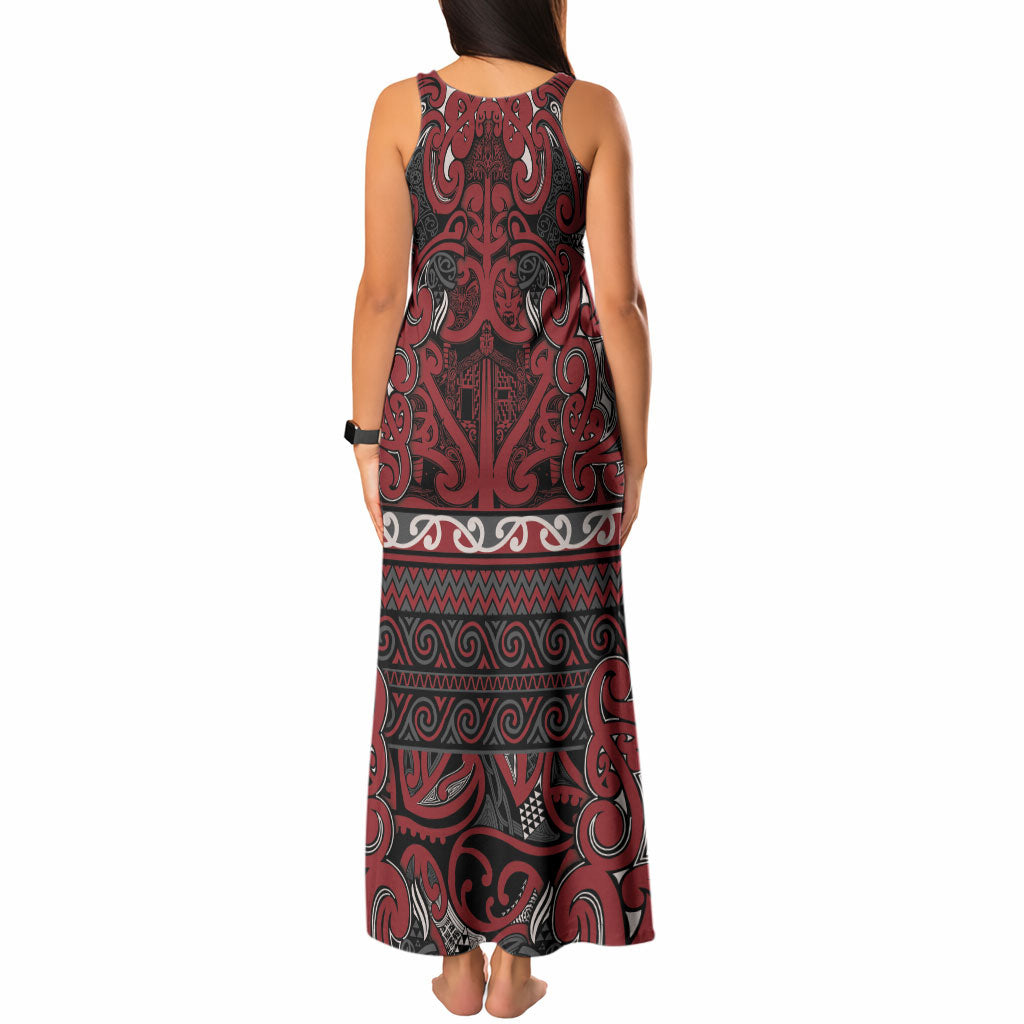 Aotearoa Iwi Ngati Toa Tank Maxi Dress Maori Wharenui House Tribal Pattern LT9 - Polynesian Pride