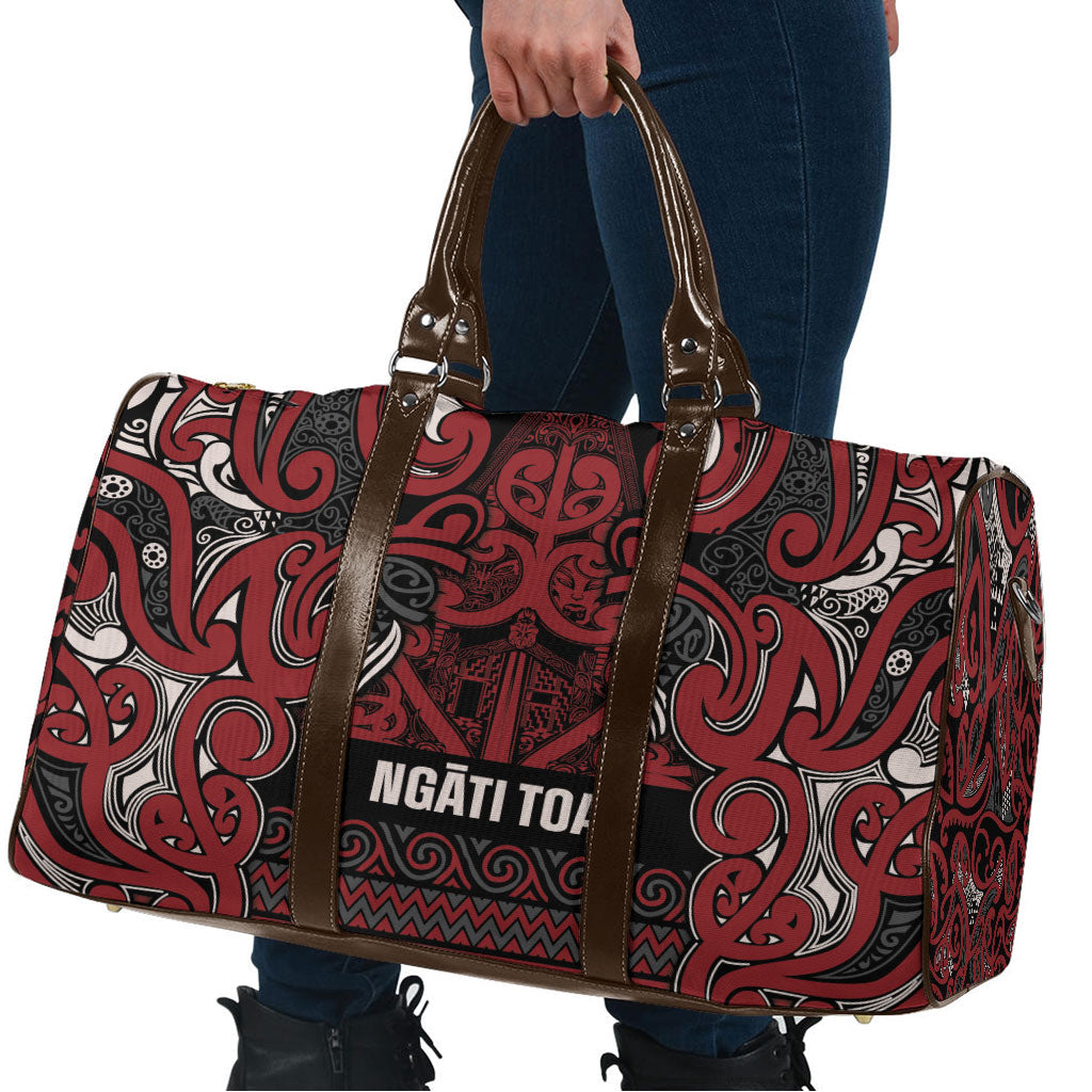 Aotearoa Iwi Ngati Toa Travel Bag Maori Wharenui House Tribal Pattern LT9 - Polynesian Pride