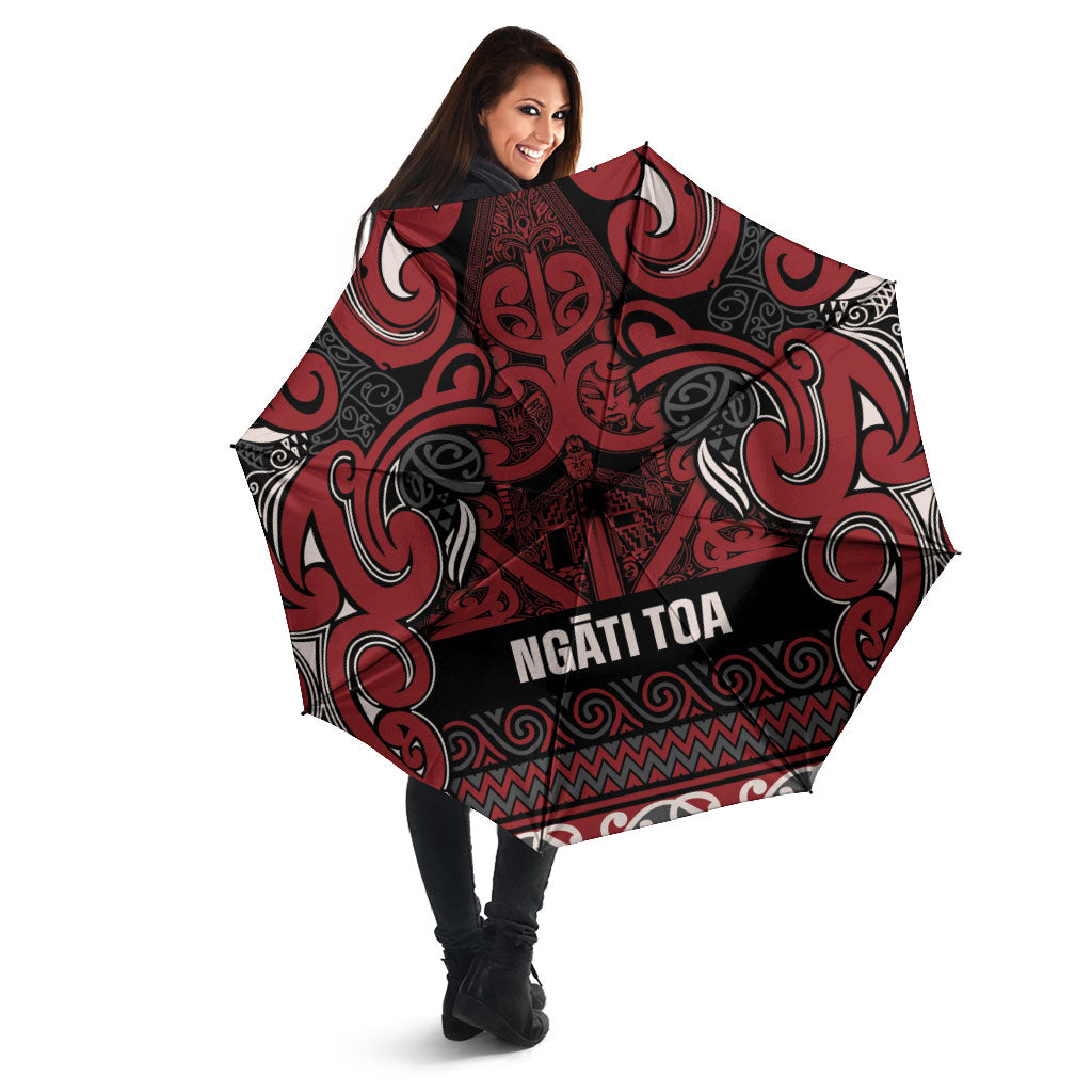 Aotearoa Iwi Ngati Toa Umbrella Maori Wharenui House Tribal Pattern LT9 - Polynesian Pride