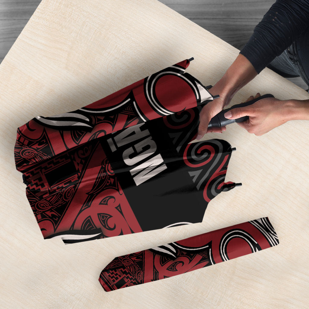 Aotearoa Iwi Ngati Toa Umbrella Maori Wharenui House Tribal Pattern LT9 - Polynesian Pride