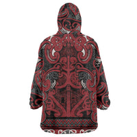 Aotearoa Iwi Ngati Toa Wearable Blanket Hoodie Maori Wharenui House Tribal Pattern LT9 - Polynesian Pride