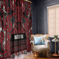 Aotearoa Iwi Ngati Toa Window Curtain Maori Wharenui House Tribal Pattern LT9 - Polynesian Pride