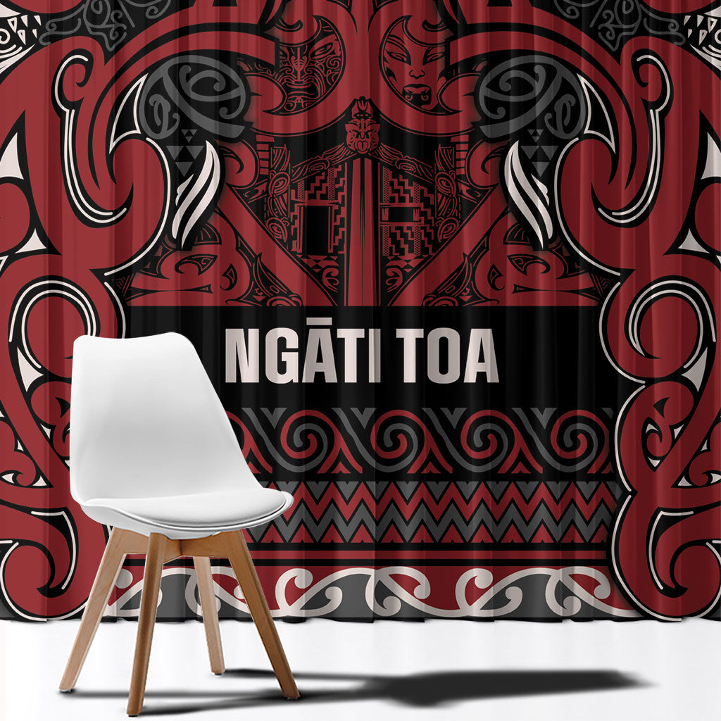 Aotearoa Iwi Ngati Toa Window Curtain Maori Wharenui House Tribal Pattern LT9 - Polynesian Pride