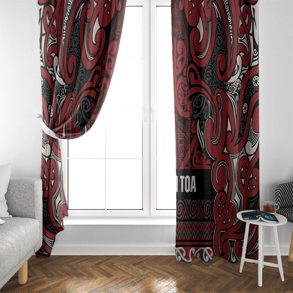 Aotearoa Iwi Ngati Toa Window Curtain Maori Wharenui House Tribal Pattern LT9 - Polynesian Pride