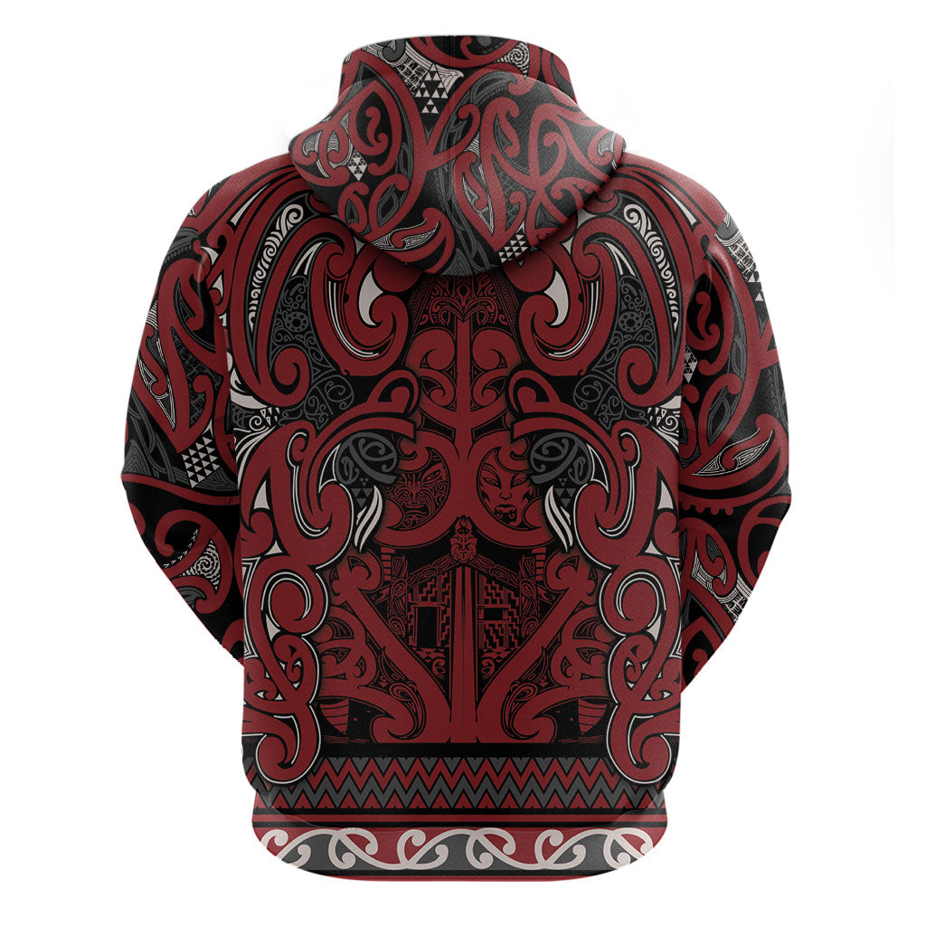 Aotearoa Iwi Ngati Toa Zip Hoodie Maori Wharenui House Tribal Pattern LT9 - Polynesian Pride