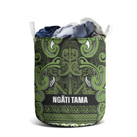 Aotearoa Iwi Ngāti Tama ki Taranaki Trust Laundry Basket Maori Wharenui House Tribal Pattern LT9 - Polynesian Pride