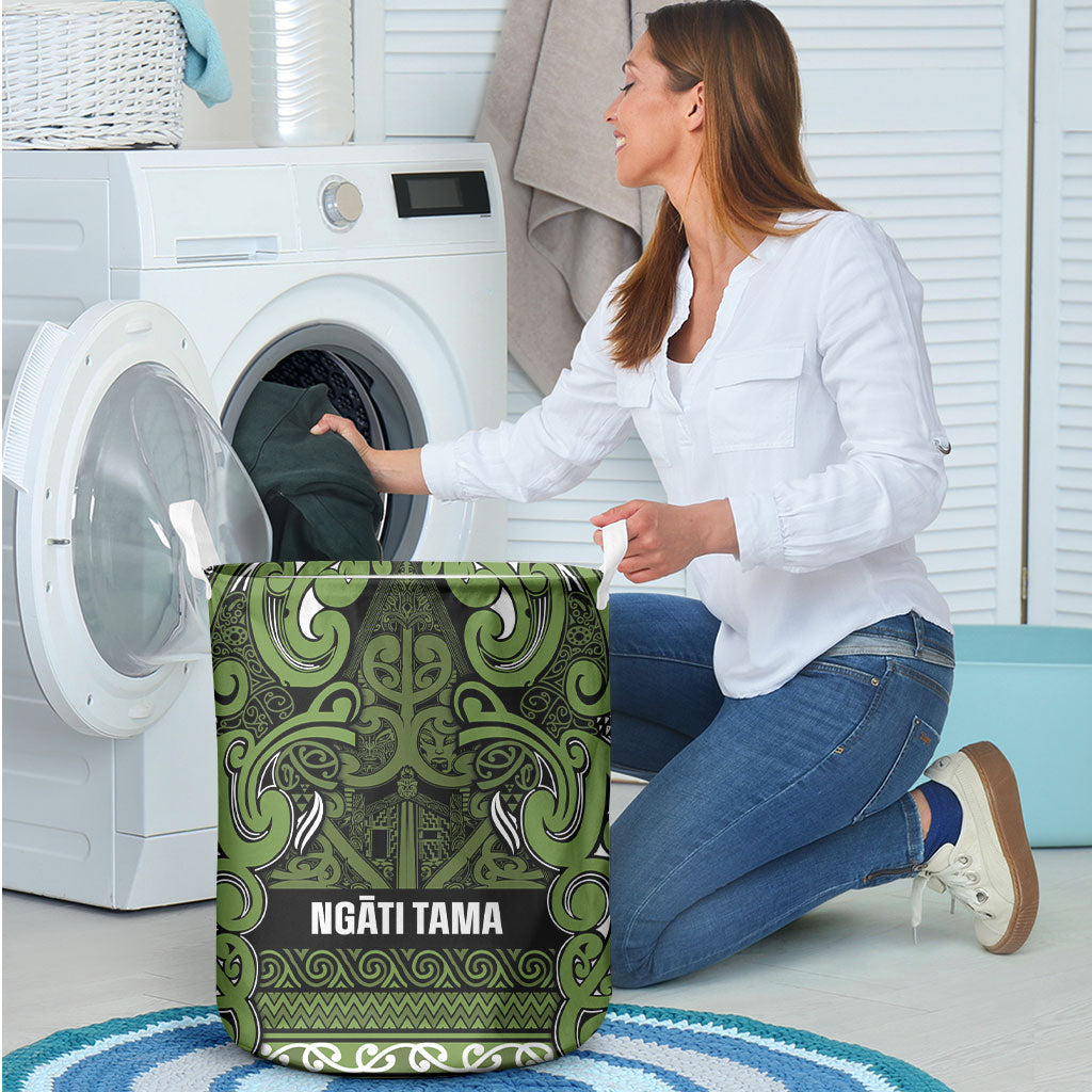Aotearoa Iwi Ngāti Tama ki Taranaki Trust Laundry Basket Maori Wharenui House Tribal Pattern LT9 - Polynesian Pride