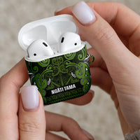 Aotearoa Iwi Ngāti Tama ki Taranaki Trust AirPods Case Maori Wharenui House Tribal Pattern LT9 - Polynesian Pride