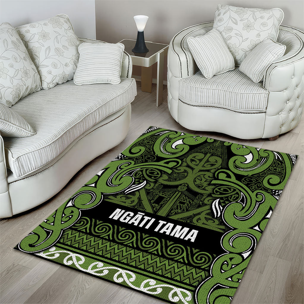 Aotearoa Iwi Ngāti Tama ki Taranaki Trust Area Rug Maori Wharenui House Tribal Pattern LT9 - Polynesian Pride