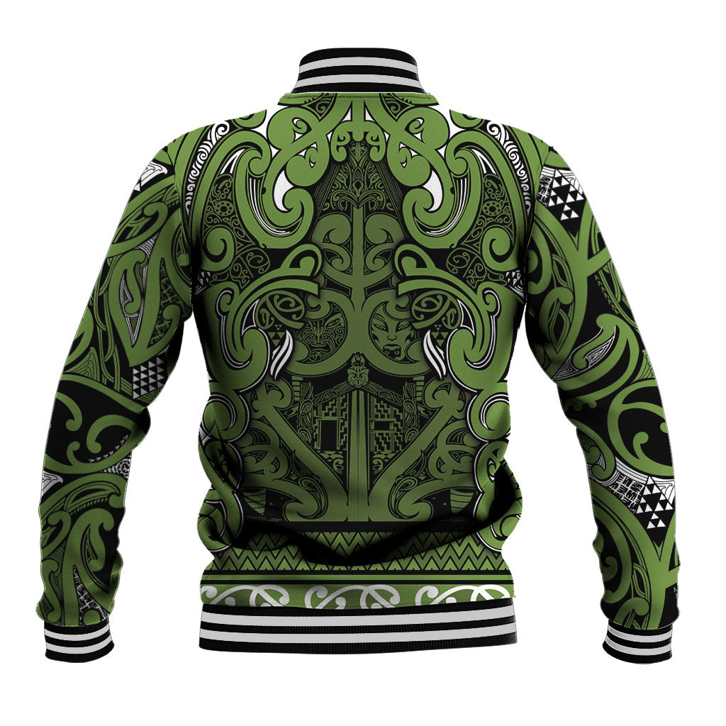 Aotearoa Iwi Ngāti Tama ki Taranaki Trust Baseball Jacket Maori Wharenui House Tribal Pattern LT9 - Polynesian Pride