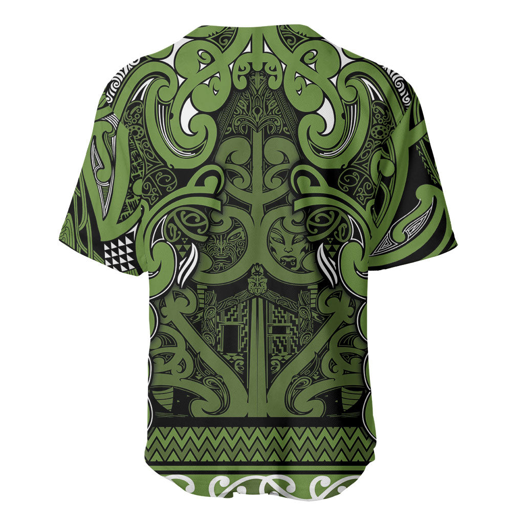 Aotearoa Iwi Ngāti Tama ki Taranaki Trust Baseball Jersey Maori Wharenui House Tribal Pattern LT9 - Polynesian Pride