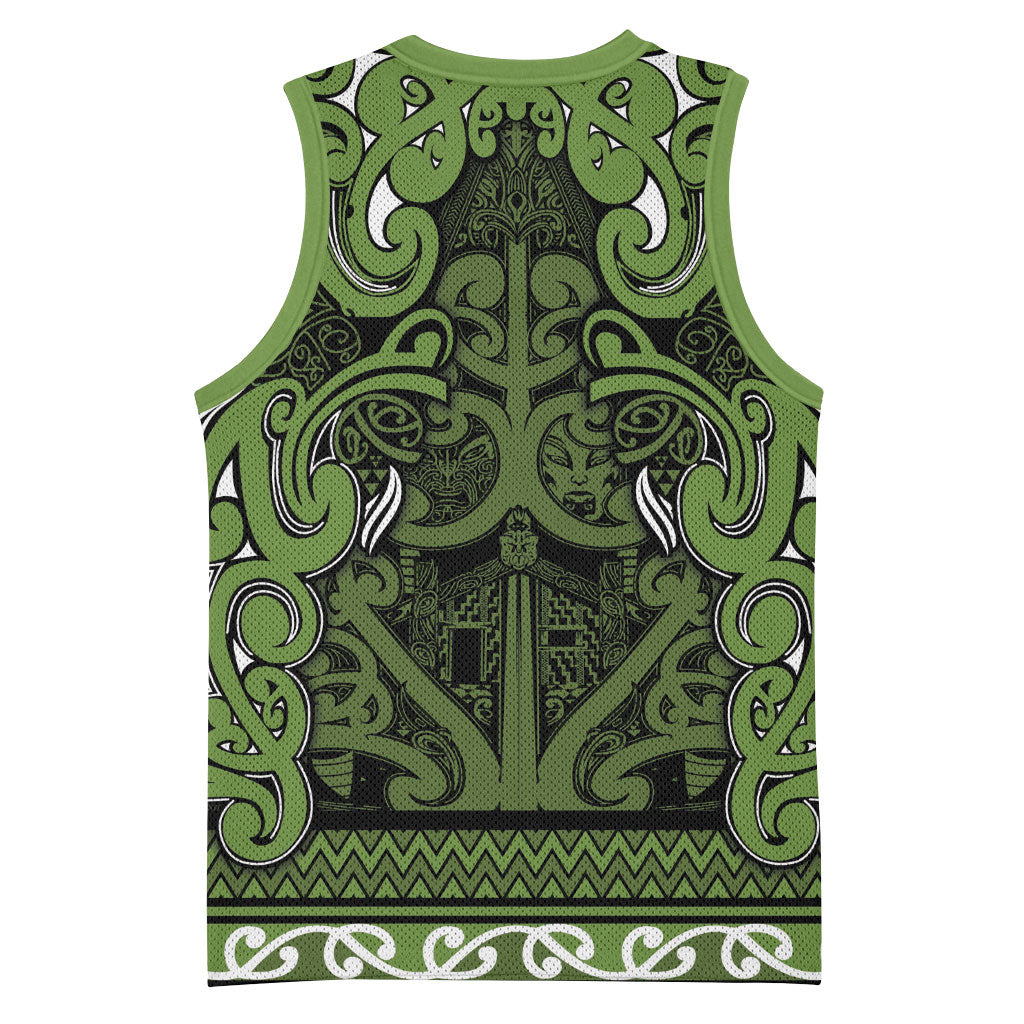 Aotearoa Iwi Ngāti Tama ki Taranaki Trust Basketball Jersey Maori Wharenui House Tribal Pattern LT9 - Polynesian Pride