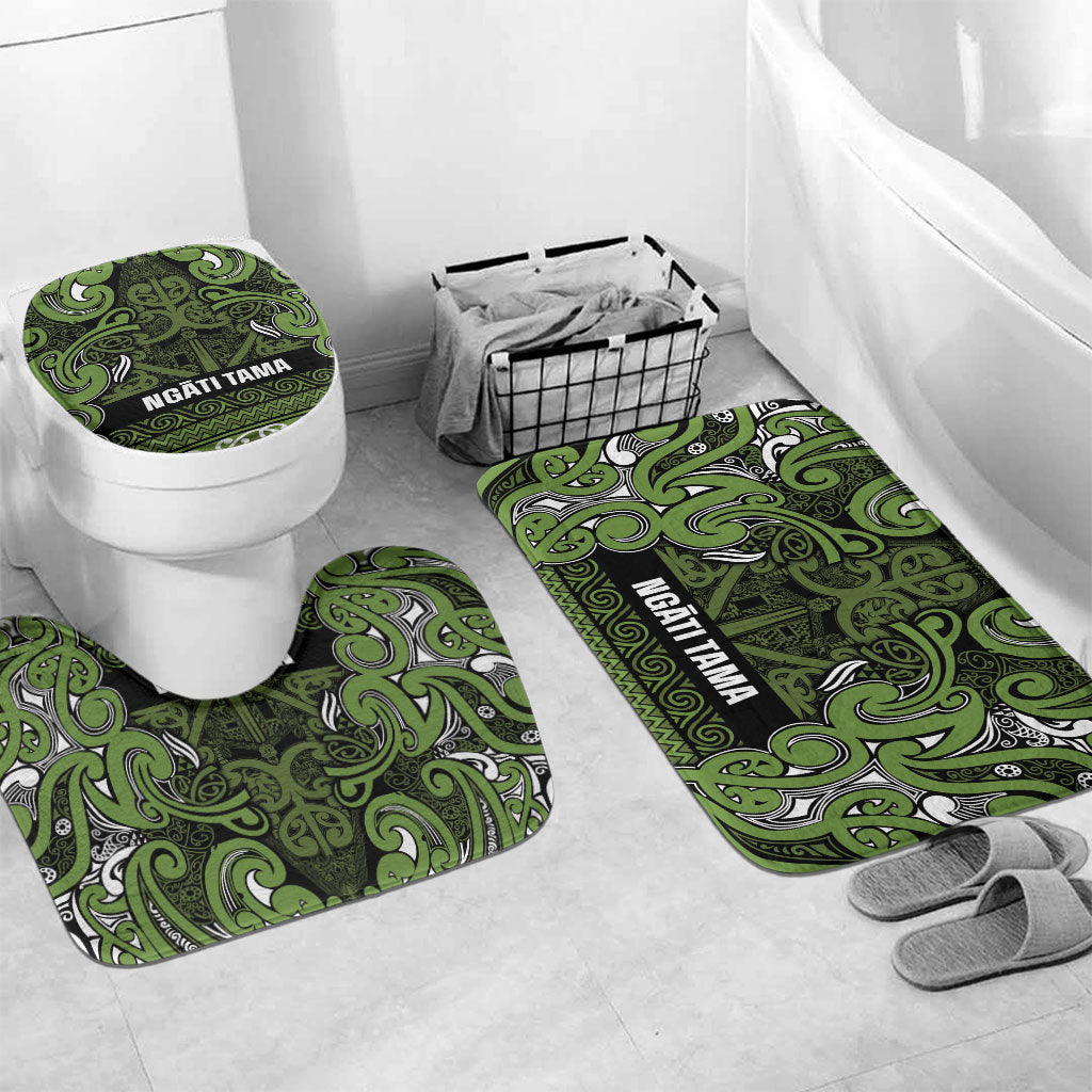 Aotearoa Iwi Ngāti Tama ki Taranaki Trust Bathroom Set Maori Wharenui House Tribal Pattern