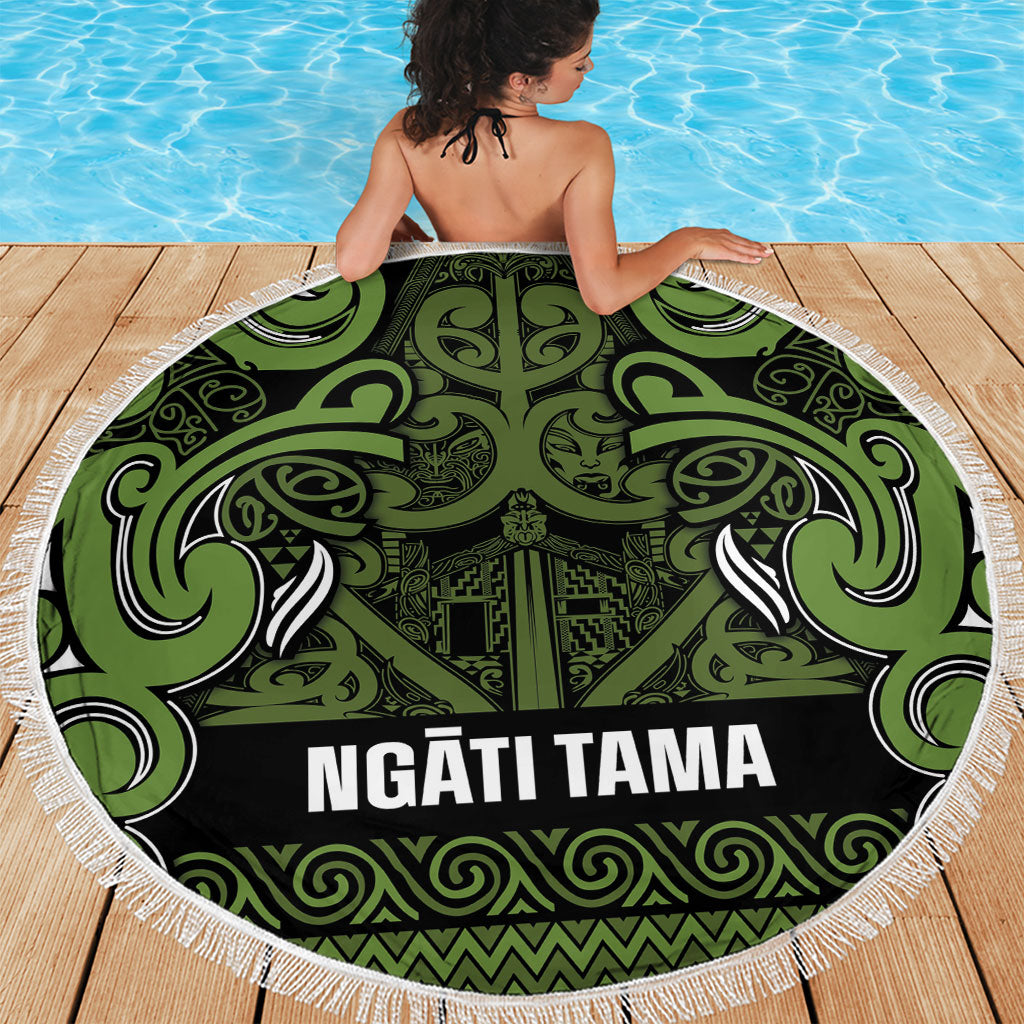 Aotearoa Iwi Ngāti Tama ki Taranaki Trust Beach Blanket Maori Wharenui House Tribal Pattern LT9 - Polynesian Pride