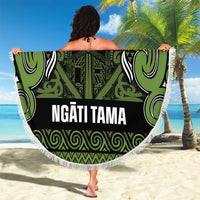 Aotearoa Iwi Ngāti Tama ki Taranaki Trust Beach Blanket Maori Wharenui House Tribal Pattern LT9 - Polynesian Pride