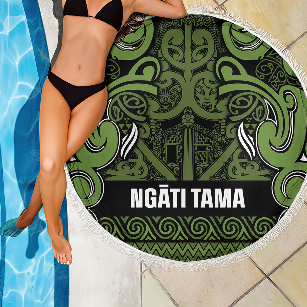 Aotearoa Iwi Ngāti Tama ki Taranaki Trust Beach Blanket Maori Wharenui House Tribal Pattern LT9 - Polynesian Pride