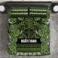 Aotearoa Iwi Ngāti Tama ki Taranaki Trust Bedding Set Maori Wharenui House Tribal Pattern LT9 Lime - Polynesian Pride