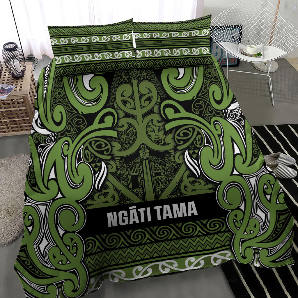 Aotearoa Iwi Ngāti Tama ki Taranaki Trust Bedding Set Maori Wharenui House Tribal Pattern LT9 - Polynesian Pride