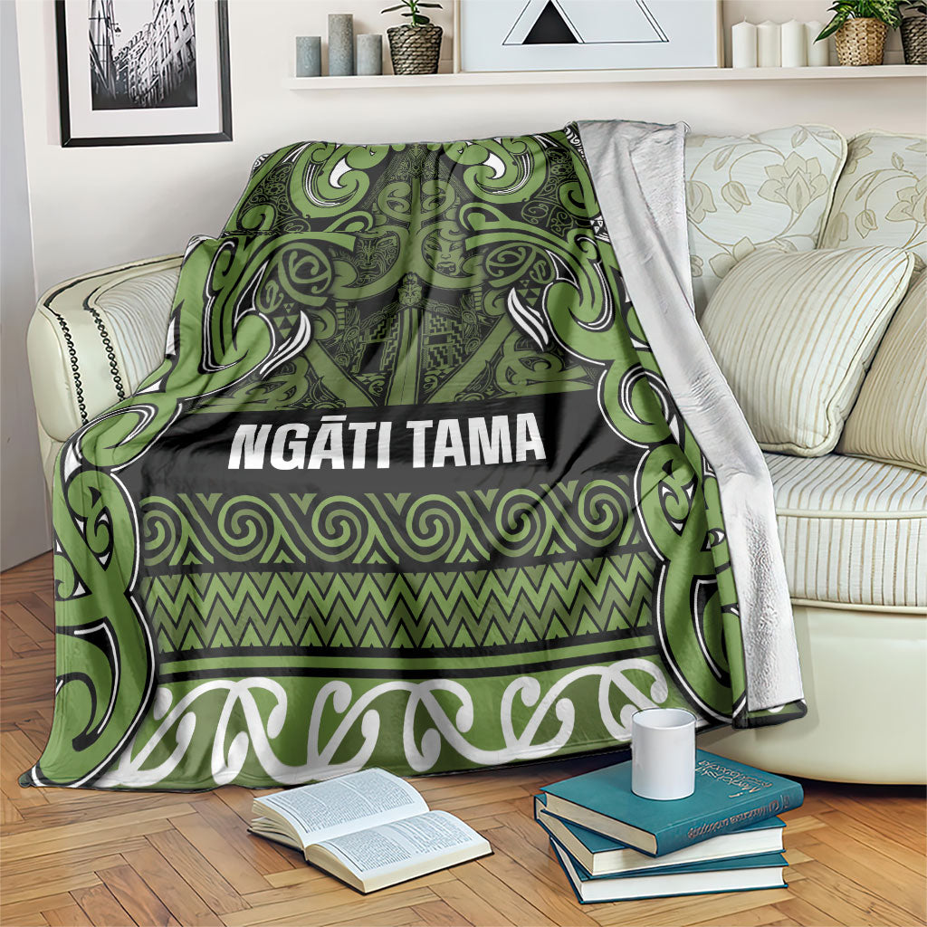 Aotearoa Iwi Ngāti Tama ki Taranaki Trust Blanket Maori Wharenui House Tribal Pattern LT9 Lime - Polynesian Pride