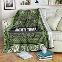Aotearoa Iwi Ngāti Tama ki Taranaki Trust Blanket Maori Wharenui House Tribal Pattern LT9 Lime - Polynesian Pride