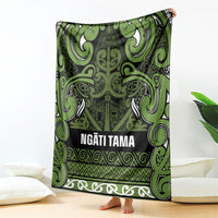 Aotearoa Iwi Ngāti Tama ki Taranaki Trust Blanket Maori Wharenui House Tribal Pattern LT9 - Polynesian Pride
