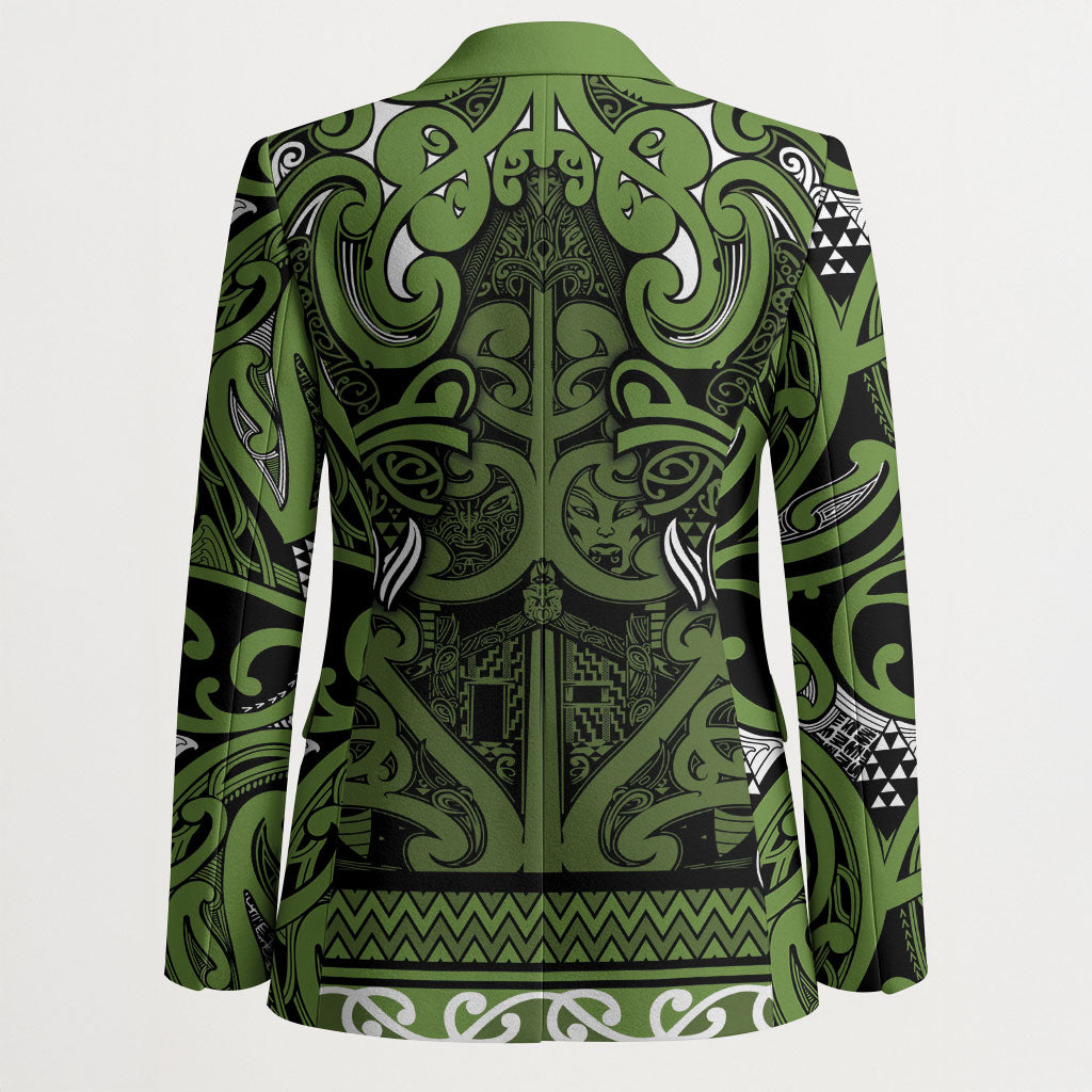 Aotearoa Iwi Ngāti Tama ki Taranaki Trust Blazer Maori Wharenui House Tribal Pattern LT9 - Polynesian Pride