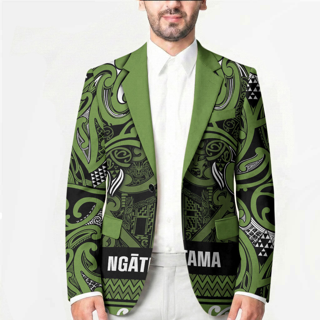 Aotearoa Iwi Ngāti Tama ki Taranaki Trust Blazer Maori Wharenui House Tribal Pattern LT9 - Polynesian Pride