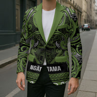 Aotearoa Iwi Ngāti Tama ki Taranaki Trust Blazer Maori Wharenui House Tribal Pattern LT9 - Polynesian Pride