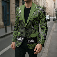 Aotearoa Iwi Ngāti Tama ki Taranaki Trust Blazer Maori Wharenui House Tribal Pattern LT9 - Polynesian Pride