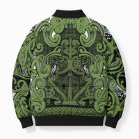 Aotearoa Iwi Ngāti Tama ki Taranaki Trust Bomber Puffer Jacket Maori Wharenui House Tribal Pattern