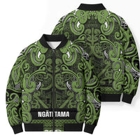 Aotearoa Iwi Ngāti Tama ki Taranaki Trust Bomber Puffer Jacket Maori Wharenui House Tribal Pattern