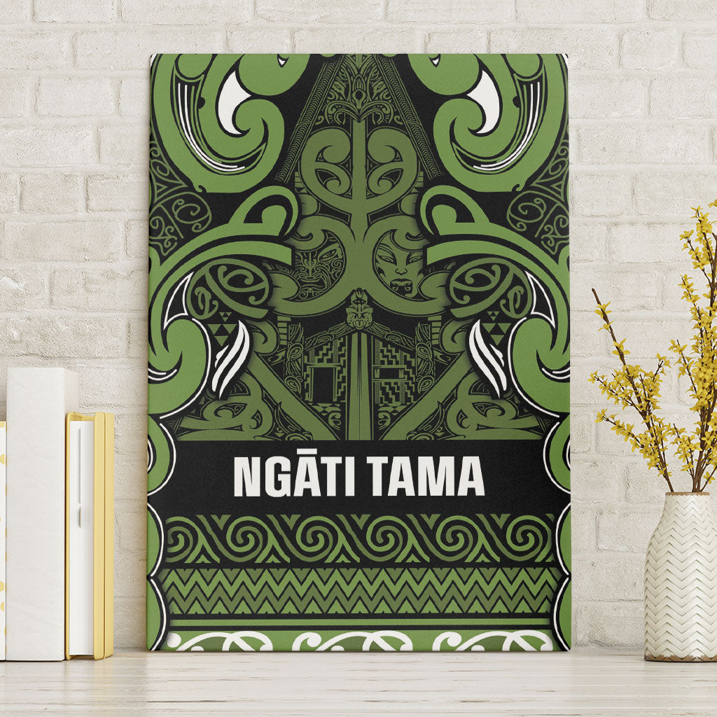 Aotearoa Iwi Ngāti Tama ki Taranaki Trust Canvas Wall Art Maori Wharenui House Tribal Pattern