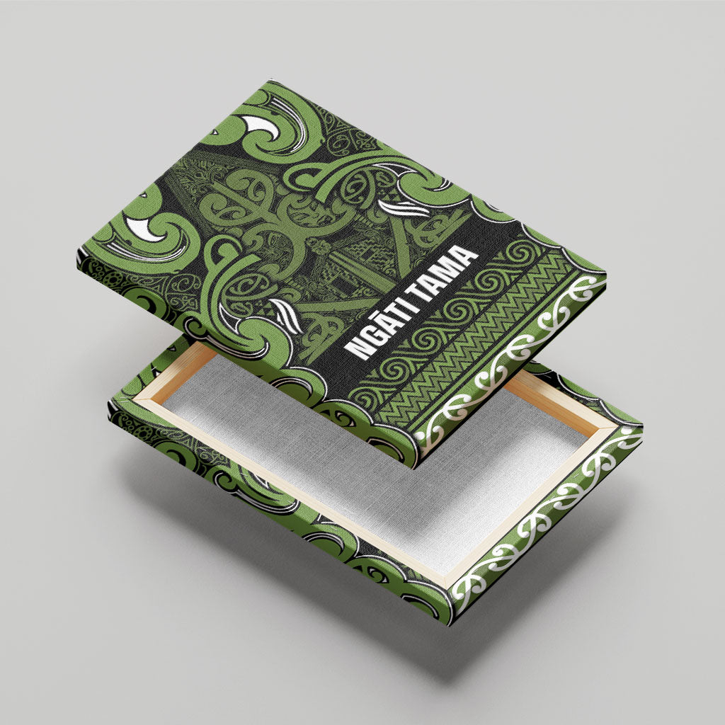 Aotearoa Iwi Ngāti Tama ki Taranaki Trust Canvas Wall Art Maori Wharenui House Tribal Pattern LT9 - Polynesian Pride