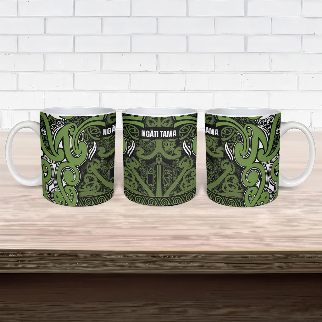 Aotearoa Iwi Ngāti Tama ki Taranaki Trust Ceramic Mug Maori Wharenui House Tribal Pattern LT9 - Polynesian Pride