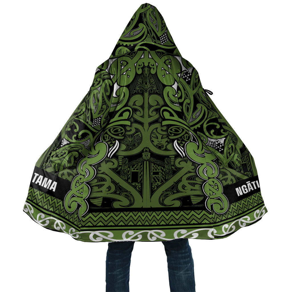 Aotearoa Iwi Ngāti Tama ki Taranaki Trust Cloak Maori Wharenui House Tribal Pattern LT9 Unisex Lime - Polynesian Pride