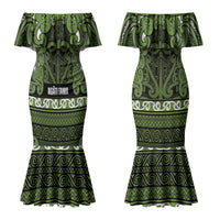 Aotearoa Iwi Ngāti Tama ki Taranaki Trust Couples Matching Mermaid Dress and Hawaiian Shirt Maori Wharenui House Tribal Pattern LT9 - Polynesian Pride